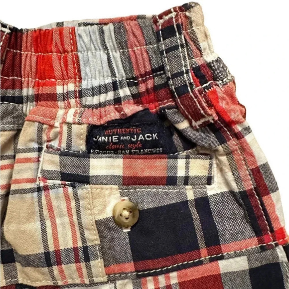 Janie & Jack | Infant Madras Shorts (6-12 mos) - Picture 3 of 4